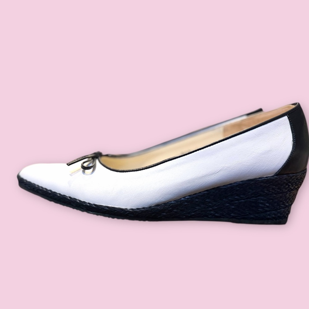 LaBadia🎀NWT🎀ItalianMade🎀Navu🎀EspadrilleStyleWedge🎀LeatherCapToe🎀SZ8.5🎀Refined🎀